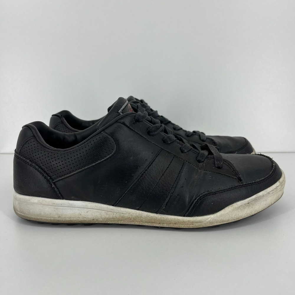 Alien Golf Shoes Men's Size 9.5 Black Leather Low‎ Top Lace Up Cleats